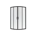 Shower Glass - Rain Series 900mm Curved Door Black